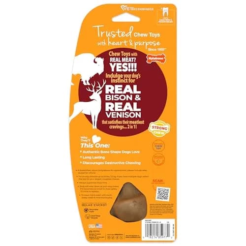 Nylabone Strong Chew Femur Bone Dog Toy with Real Bison & Venison Flavor, Large 4.5" (11.4 cm) thumbnail 9