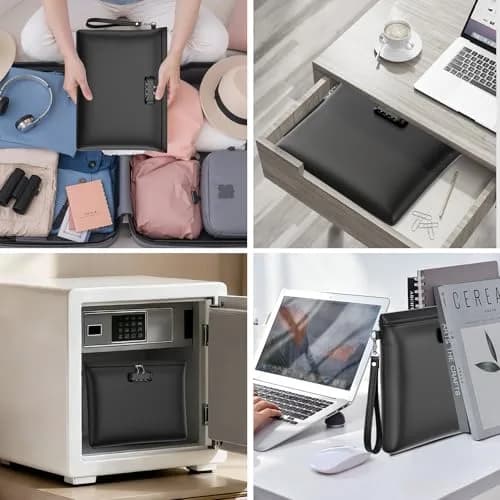 ZOOPIP Fireproof Document Bag Lock 14.3"x10.2" | Waterproof & Flame Resistant (70-120 chars) thumbnail 5