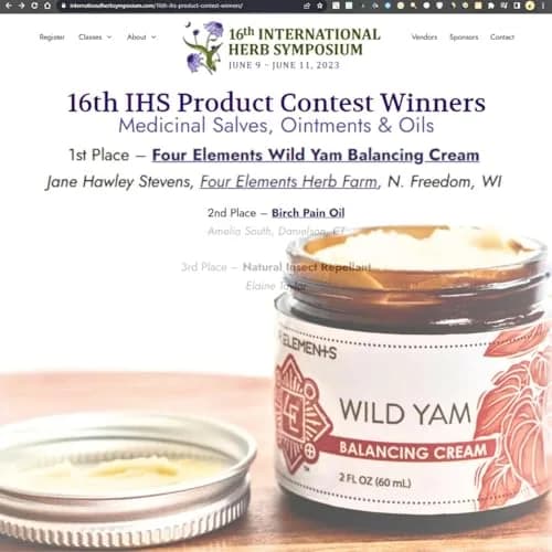 Four Elements 4E Wild Yam Balancing Cream 4 oz (2 x 2 oz) | Award-Winning Herbal Cream with Yam Root, Black Cohosh, Red Clover thumbnail 8