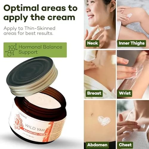 Four Elements 4E Wild Yam Balancing Cream 4 oz (2 x 2 oz) | Award-Winning Herbal Cream with Yam Root, Black Cohosh, Red Clover thumbnail 4