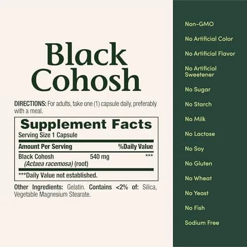 Nature's Bounty Black Cohosh Root Pills Herbal Health Supplement 540 mg 300 Capsules (Pack of 3) thumbnail 7