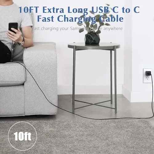 SpeedScope Samsung Super Fast Charger 45W Type C | 2 Pack 10FT Long Cord for Galaxy S26 Ultra thumbnail 7
