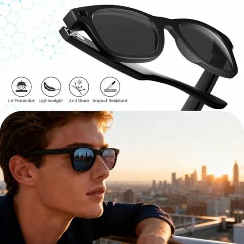 MAKCPOIMER Polarized Replacement Lenses for Ray-Ban Meta Wayfarer RW4006/RW4012 50mm & RW4008/RW4012 53mm | Enhanced Clarity & UV Protection thumbnail 3
