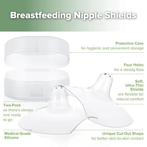 haakaa Silicone Nipple Shields for Breastfeeding Newborns (24mm, 4pcs) | Food-Grade Silicone for Latching Difficulties thumbnail 5