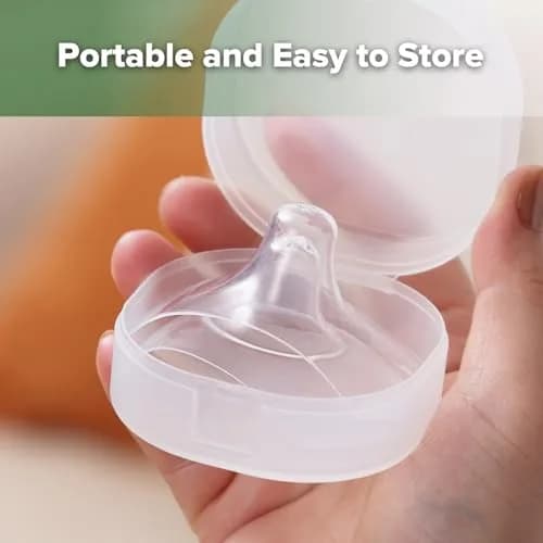 haakaa Silicone Nipple Shields for Breastfeeding Newborns (24mm, 4pcs) | Food-Grade Silicone for Latching Difficulties thumbnail 7