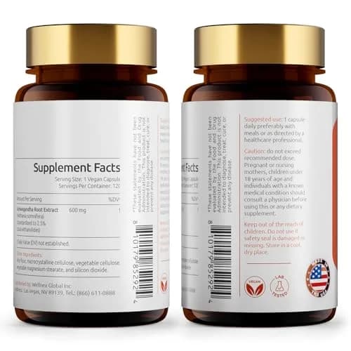 Temimar Ashwagandha Supplements, Ashwagandha Root Extract 600mg for Women & Men, Made in USA, Gluten Free, Vegan, 120 Capsules thumbnail 2
