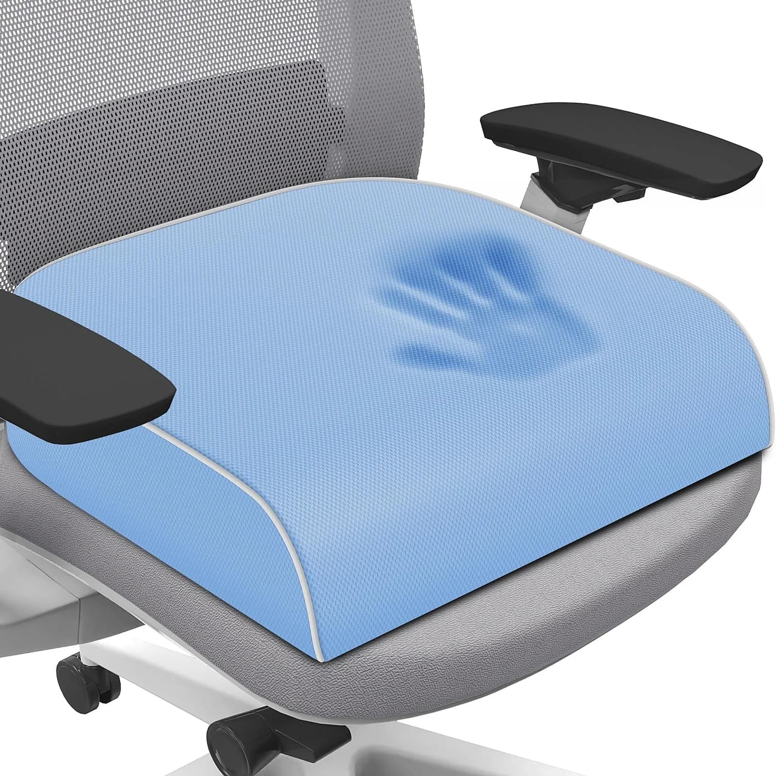 SweetSlubr Memory Foam Seat Cushion | 48cm x 43cm (19"x17") Tailbone Pain Relief