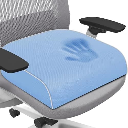 SweetSlubr Memory Foam Seat Cushion | 48cm x 43cm (19"x17") Tailbone Pain Relief thumbnail 1