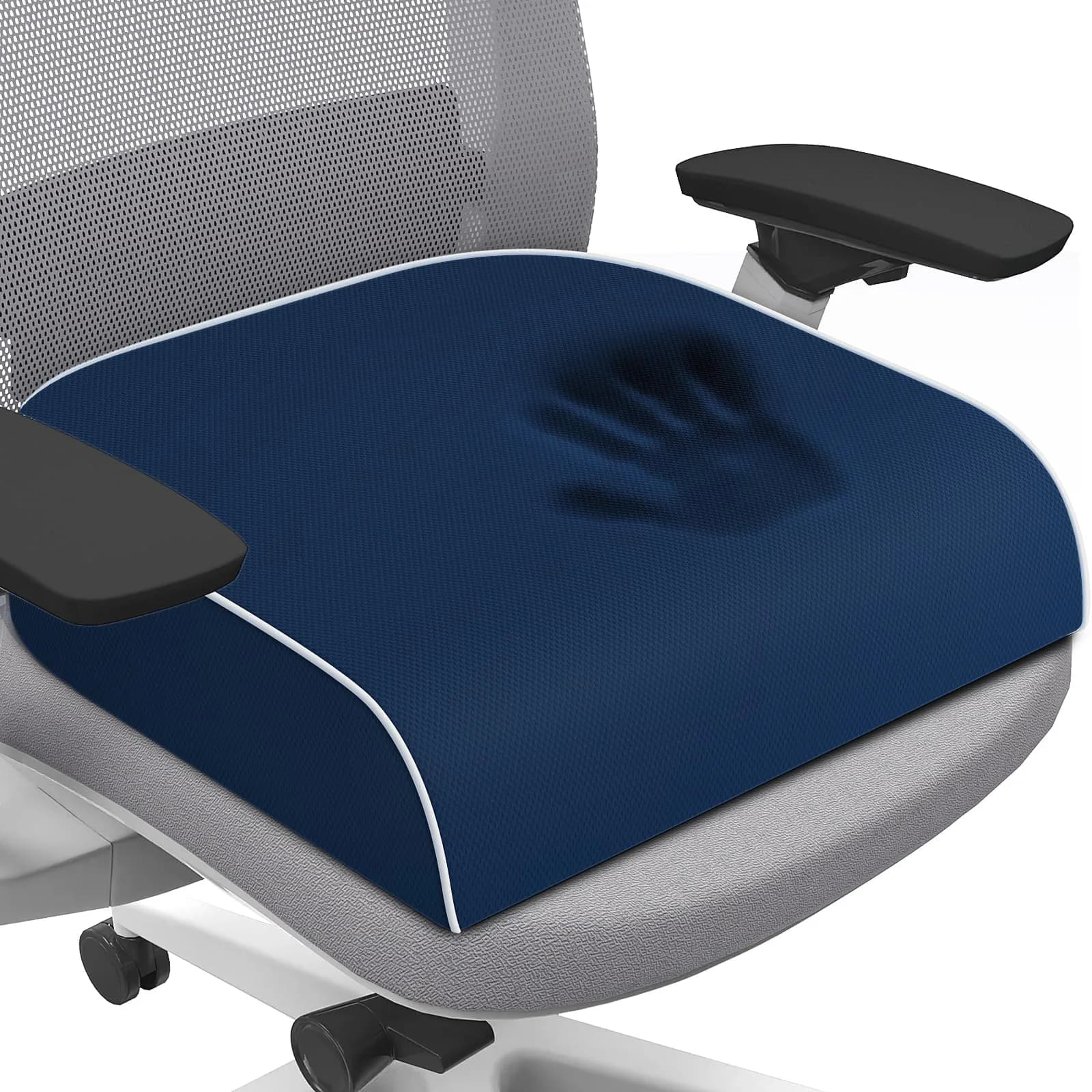 SweetSlubr Large Tailbone Pain Relief Seat Cushion | Ergonomic Memory Foam Chair Pad