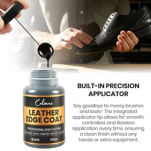 Calvana Leather Edge Coat 4oz | Flexible, Water-Resistant Sealant & Finish for Leather Edges thumbnail 6