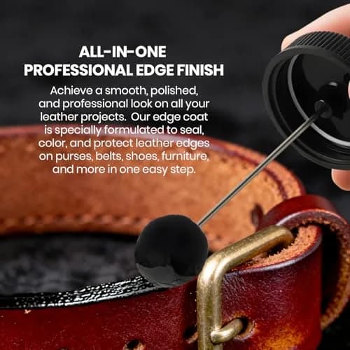 Calvana Leather Edge Coat 4oz | Flexible, Water-Resistant Sealant & Finish for Leather Edges thumbnail 7