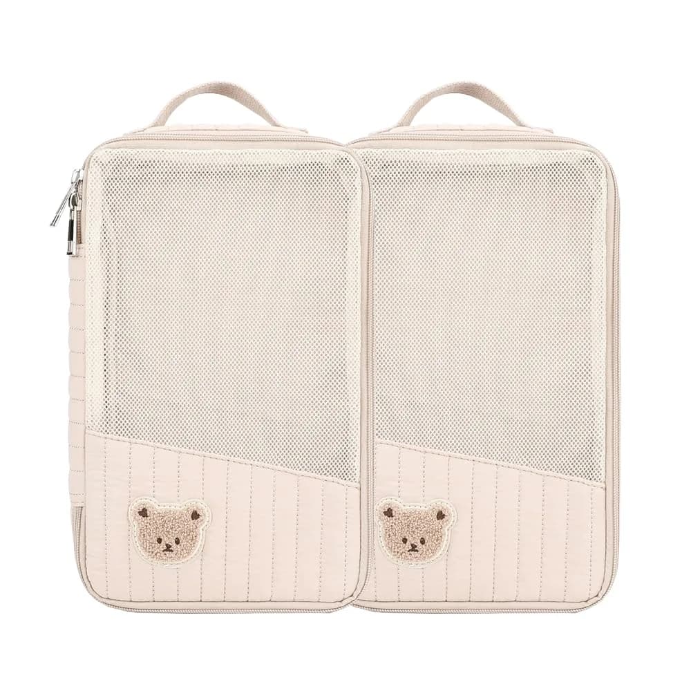 MOMIGO Baby Diaper Bag Organizer Pouches Waterproof 2 Pack | Reusable Mesh Bags for Wet & Dry Items - main product image