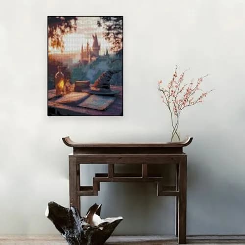 Paintcolor Castle Stamped Cross Stitch Kit 30x40cm (11.8x15.8 inches) | Beginner Embroidery with Pre-Printed Fabric thumbnail 3