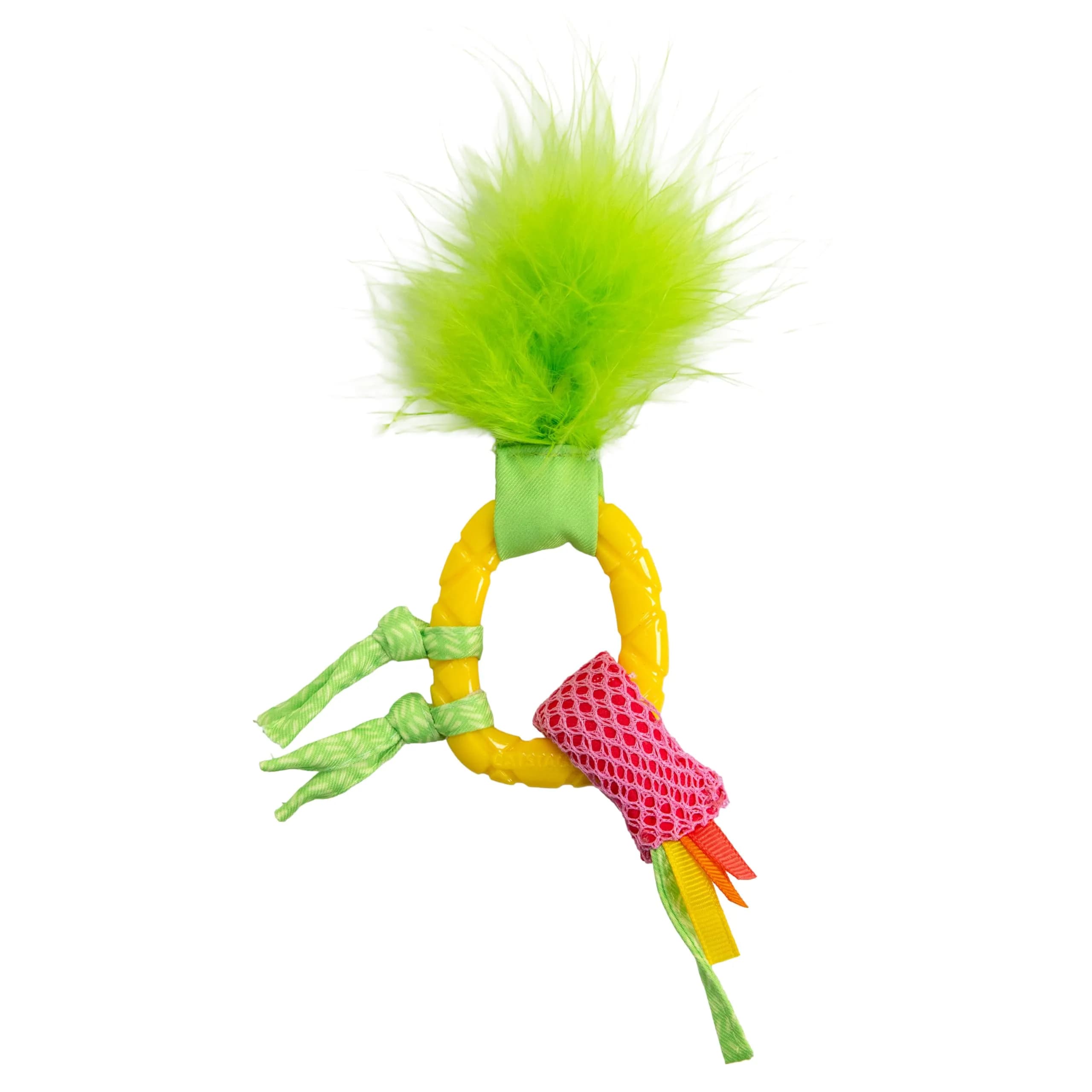 Catstages Dental Pineapple Teether Cat Toy | Textured Mesh & Catnip Oil Infused for Teething Relief