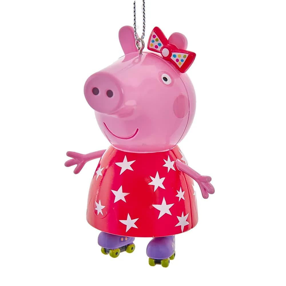 Kurt S. Adler Peppa Pig W/Skates Ornament | Officially Licensed Christmas Decor (3.8" x 2.5" x 2.0") - main product image