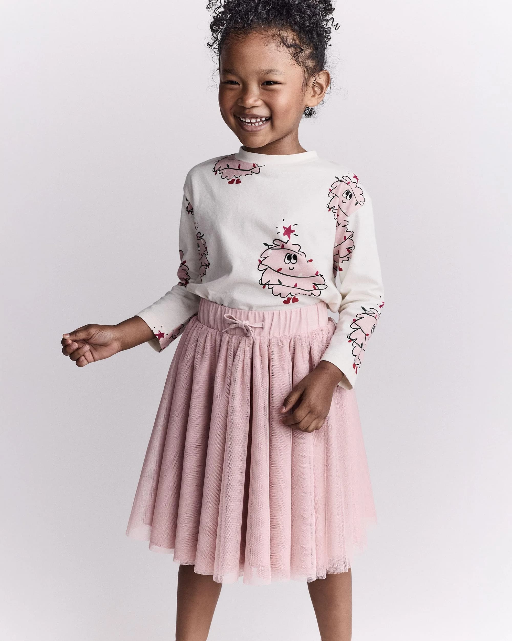 Otter Avenue Girl Twirl Skirt, Sandbank Pink, 3T | Fully Lined, 2-Layer Tulle, Drawstring Waist (100-120 chars) thumbnail 2