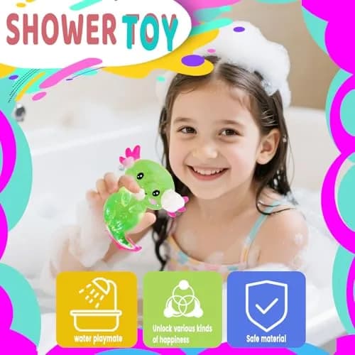 Puffwize Axolotl Squishy Stress Relief Toy Glitter Fidget Toy, Green | Non-Toxic & BPA-Free for Kids & Adults thumbnail 4