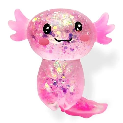 Puffwize Pink Axolotl Squishy Stress Toy | Non-Toxic & BPA-Free for Kids 3-6 thumbnail 1