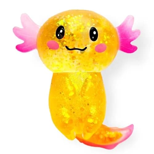 Puffwize Orange Axolotl Squishy Stress Relief Toy | ASTM-Tested Non-Toxic TPR for Kids & Adults thumbnail 1