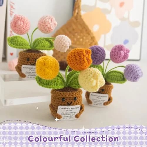 MS ZHENQIAO Tulip Crochet Flower Pattern 6.8 cm (2.7 in) | Inspirational Gift thumbnail 7