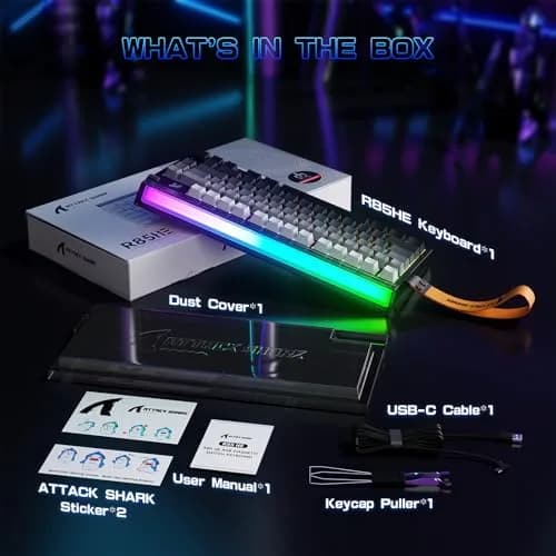 MAMBASNAKE ATTACK SHARK R85 HE Hall Effect Gaming Keyboard 75% | Rapid Trigger & 8KHz Polling thumbnail 9