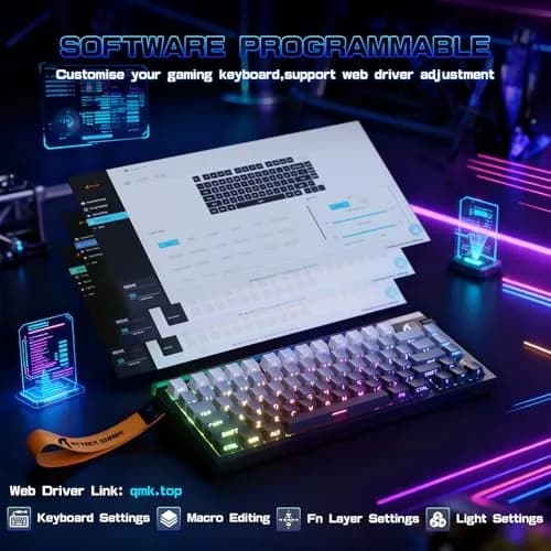 MAMBASNAKE ATTACK SHARK R85 HE Hall Effect Gaming Keyboard 75% | Rapid Trigger & 8KHz Polling thumbnail 3