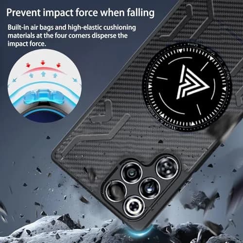 NOUKAJU Case for REDMAGIC 11 Pro | Magnetic Cooling Protective Cover, Anti-Drop, Friction-Resistant, Black thumbnail 5