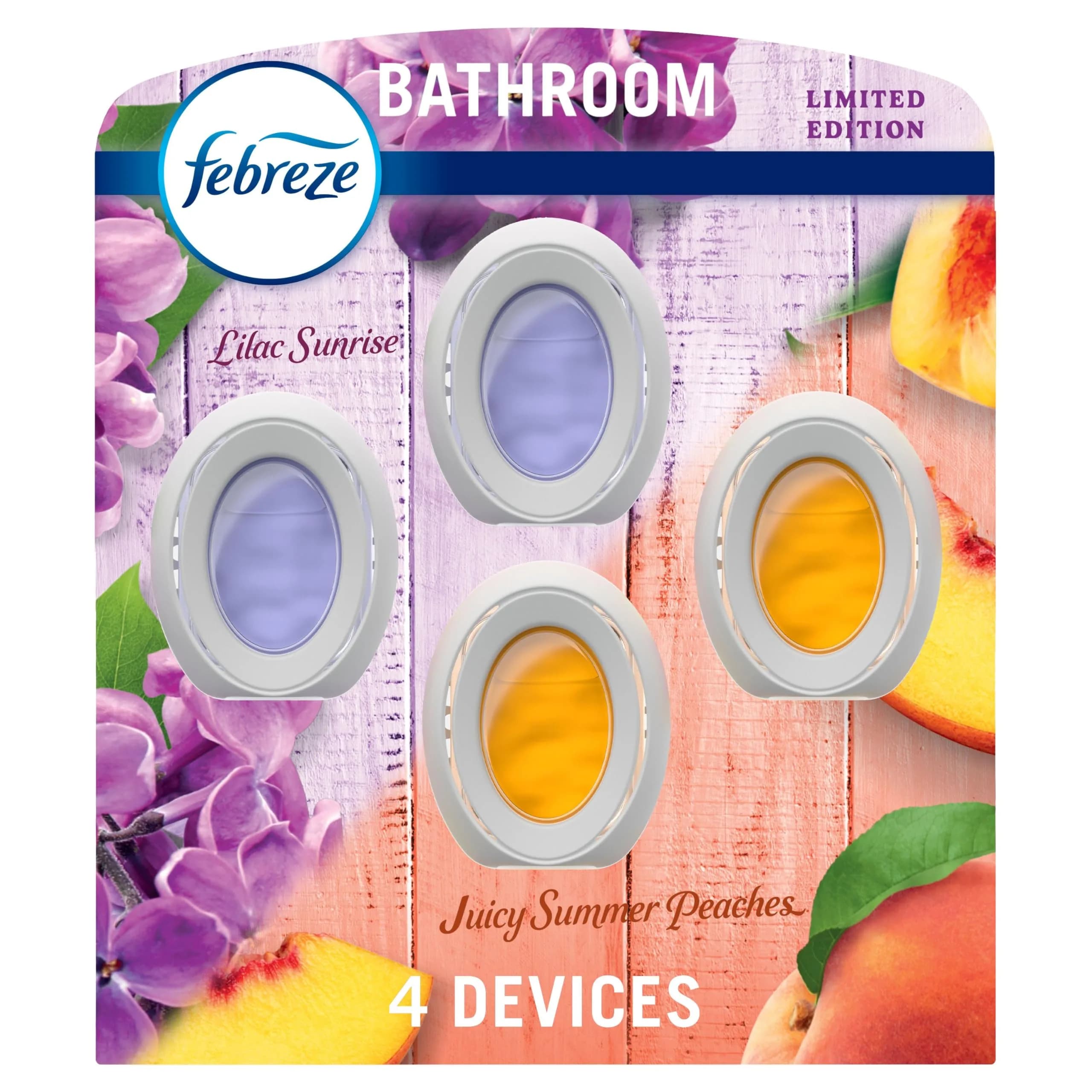 Febreze Bathroom Air Freshener Hawaiian Aloha Scent 4ct | Odor-Fighting Plug-In Alternative for Small Spaces — Multicolor