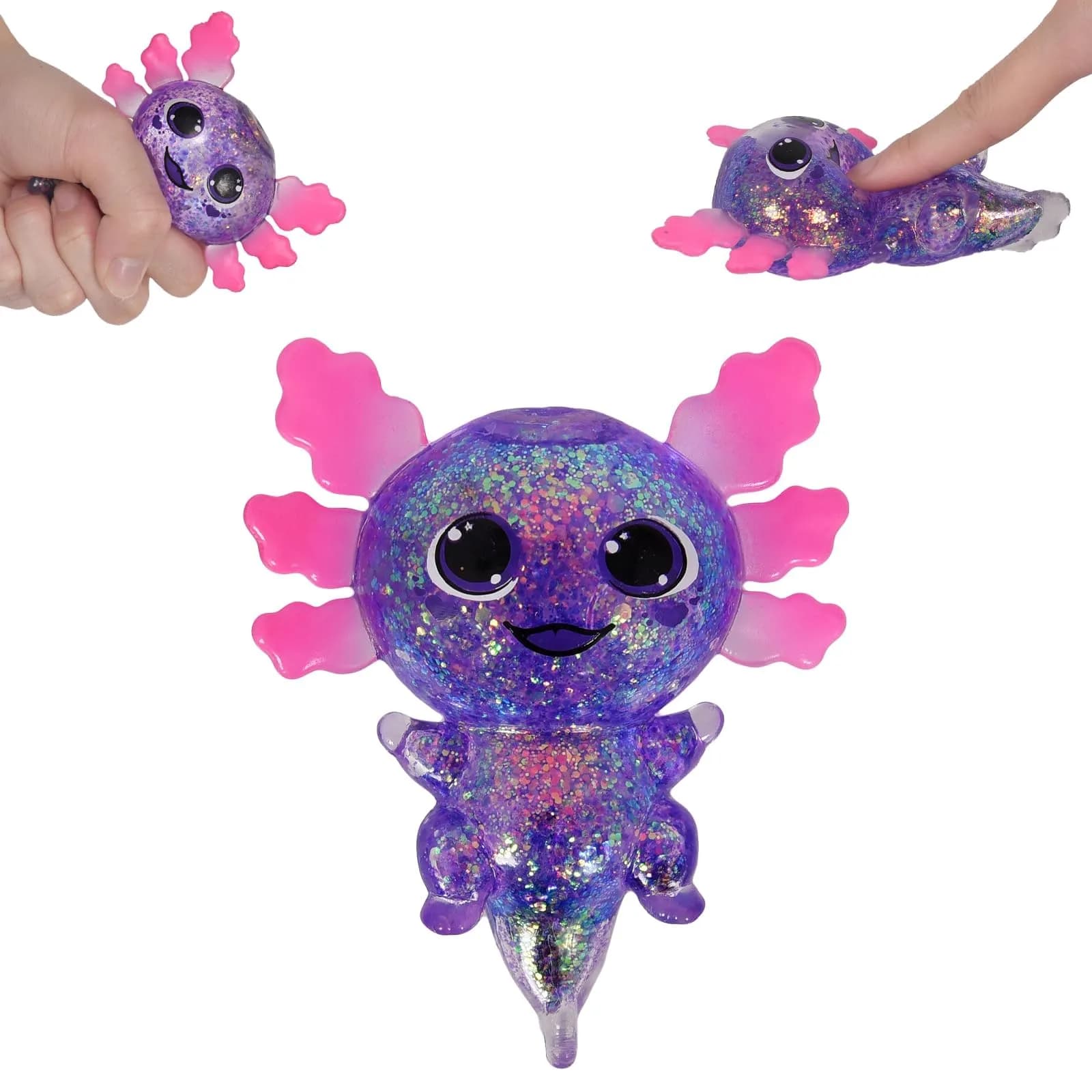 Puffwize Axolotl Squishy Toy Purple Big Ears 9.5cm (3.74") | Slow Rising Fidget Toy for Stress Relief