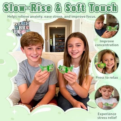 Puffwize Axolotl Squishy Toy | Stress Relief Fidget Toy for Kids & Adults (Green) thumbnail 5