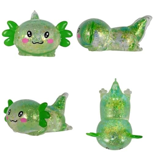 Puffwize Axolotl Squishy Toy | Stress Relief Fidget Toy for Kids & Adults (Green) thumbnail 7