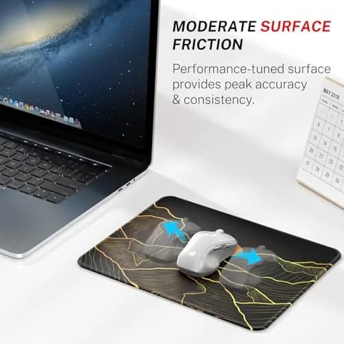 MROCO Golden Rise Mouse Pad with Gel Wrist Rest | 21.6cm x 27.9cm (8.5 x 11 Inch) thumbnail 2