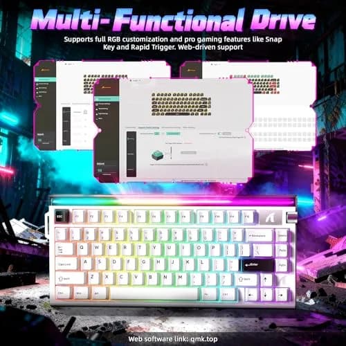 ATTACK SHARK R85 HE Magnetic Wired Gaming Keyboard 75% Layout | 8000Hz Polling Rate, 0.005mm RT Precision thumbnail 6