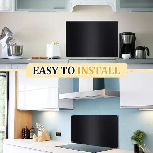 Yaocom Black Stainless Steel Backsplash 76.2cm x 30.5cm (30 x 12 Inch) | Protects Walls from Splatter thumbnail 5
