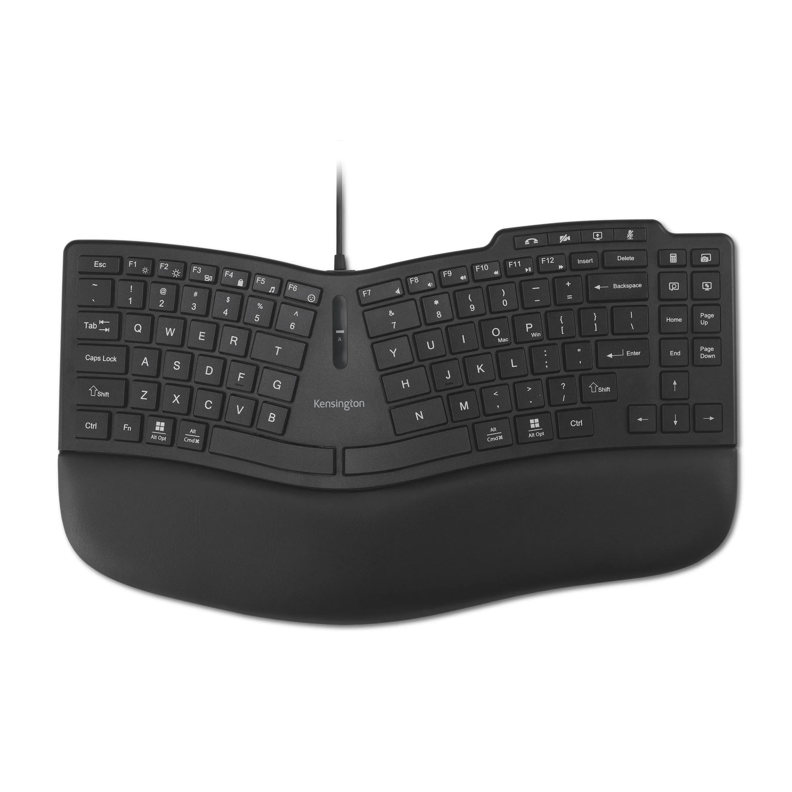 Kensington Pro Fit Ergo KB675 EQ TKL Wired Keyboard | Ergonomic, Programmable Keys, USB-A - main product image