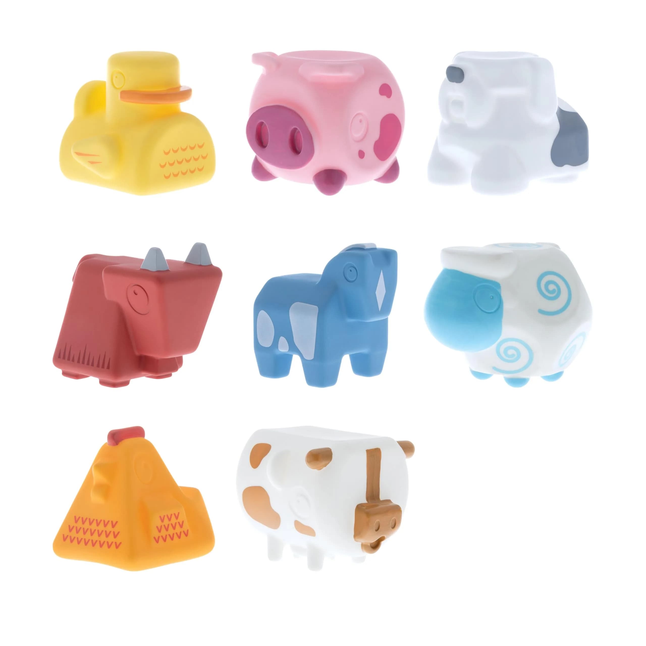 Nuby Vehicle Bath Toys - 5 Pack | Mold-Resistant, BPA-Free, 5 Vehicles — Farm Animals