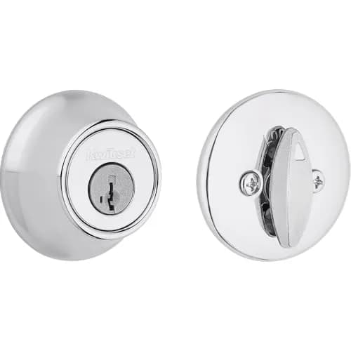 Kwikset 660 Series Deadbolt Lock Set with SmartKey Security, Polished Chrome | Grade 3 BHMA Certified thumbnail 1