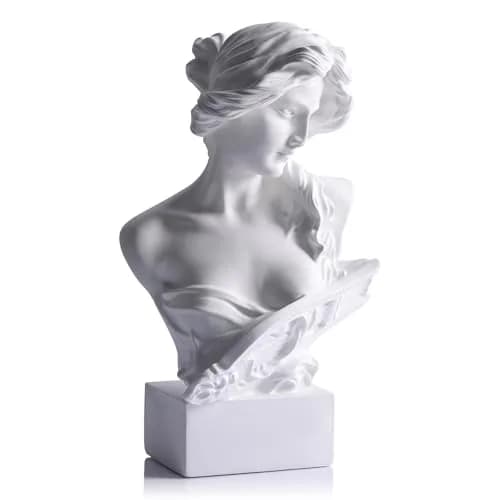 LCCCK White Greek Mythology Bust Statue Decor 29.7 cm (11.8") | Aphrodite Roman Goddess Figurine for Sketch Practice thumbnail 1