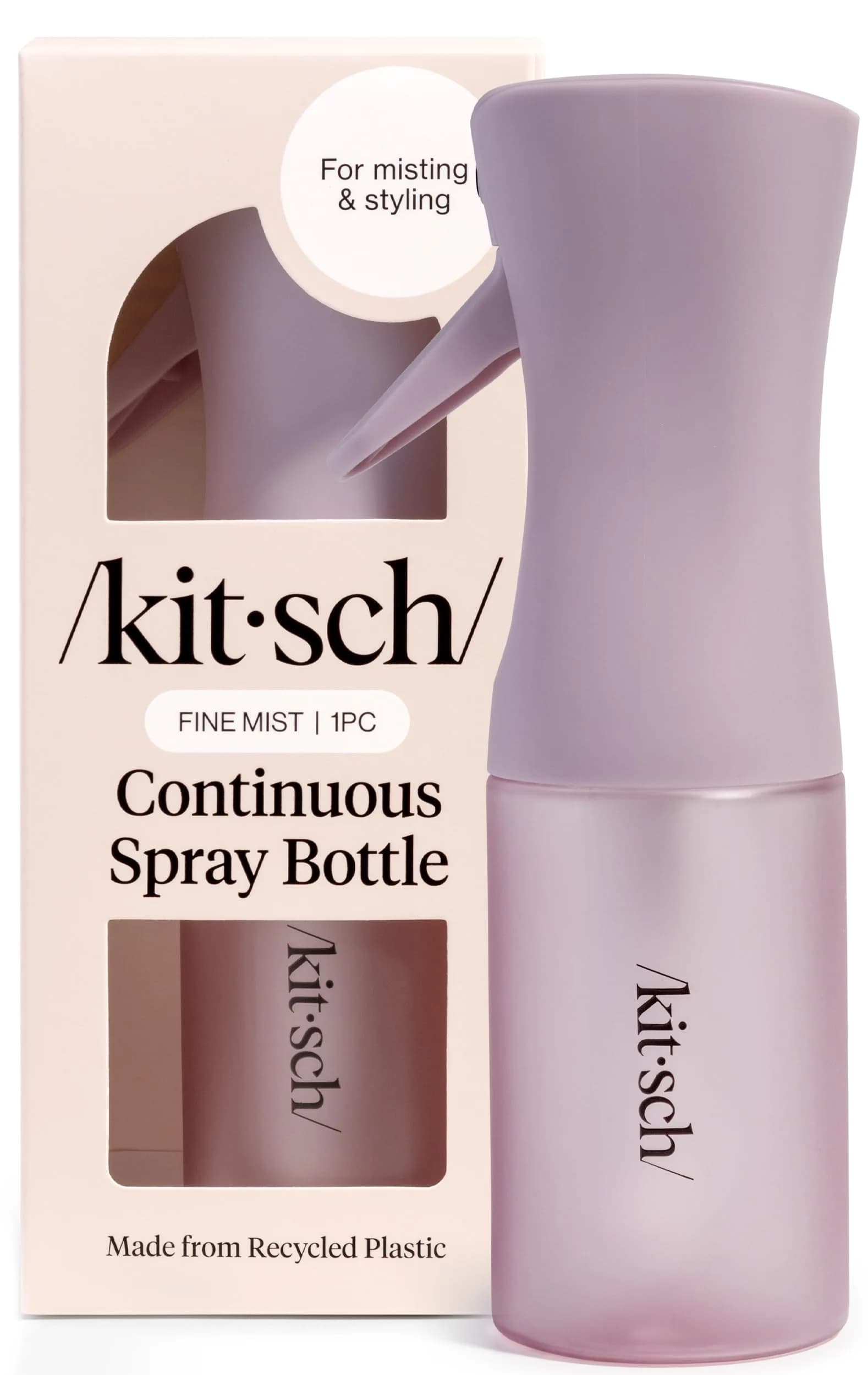 Kitsch Continuous Spray Bottle for Hair – Sheer Violet, 150ml (5.1 oz) | Ultra-Fine Mist for Effortless Styling