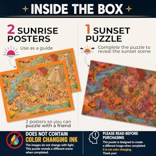 da Vinci's Room Time Warp Puzzle - Itza Small World 1000 Piece | Sunrise to Sunset Hidden Scene for Adults thumbnail 3