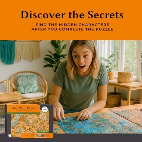 da Vinci's Room Time Warp Puzzle - Itza Small World 1000 Piece | Sunrise to Sunset Hidden Scene for Adults thumbnail 4