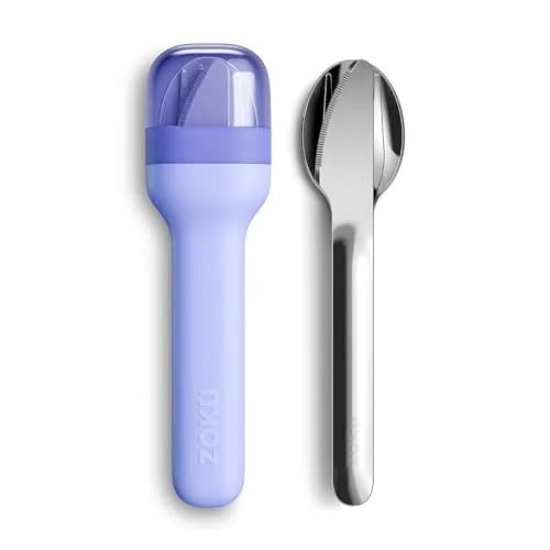 Zoku Pocket Utensil Set Stainless Steel Fork, Knife, and Spoon in Case Blue | Durable Food Grade 18/8 Stainless Steel thumbnail 1