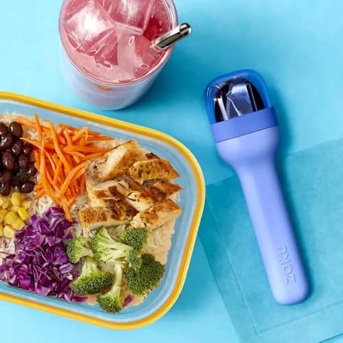 Zoku Pocket Utensil Set Stainless Steel Fork, Knife, and Spoon in Case Blue | Durable Food Grade 18/8 Stainless Steel thumbnail 2