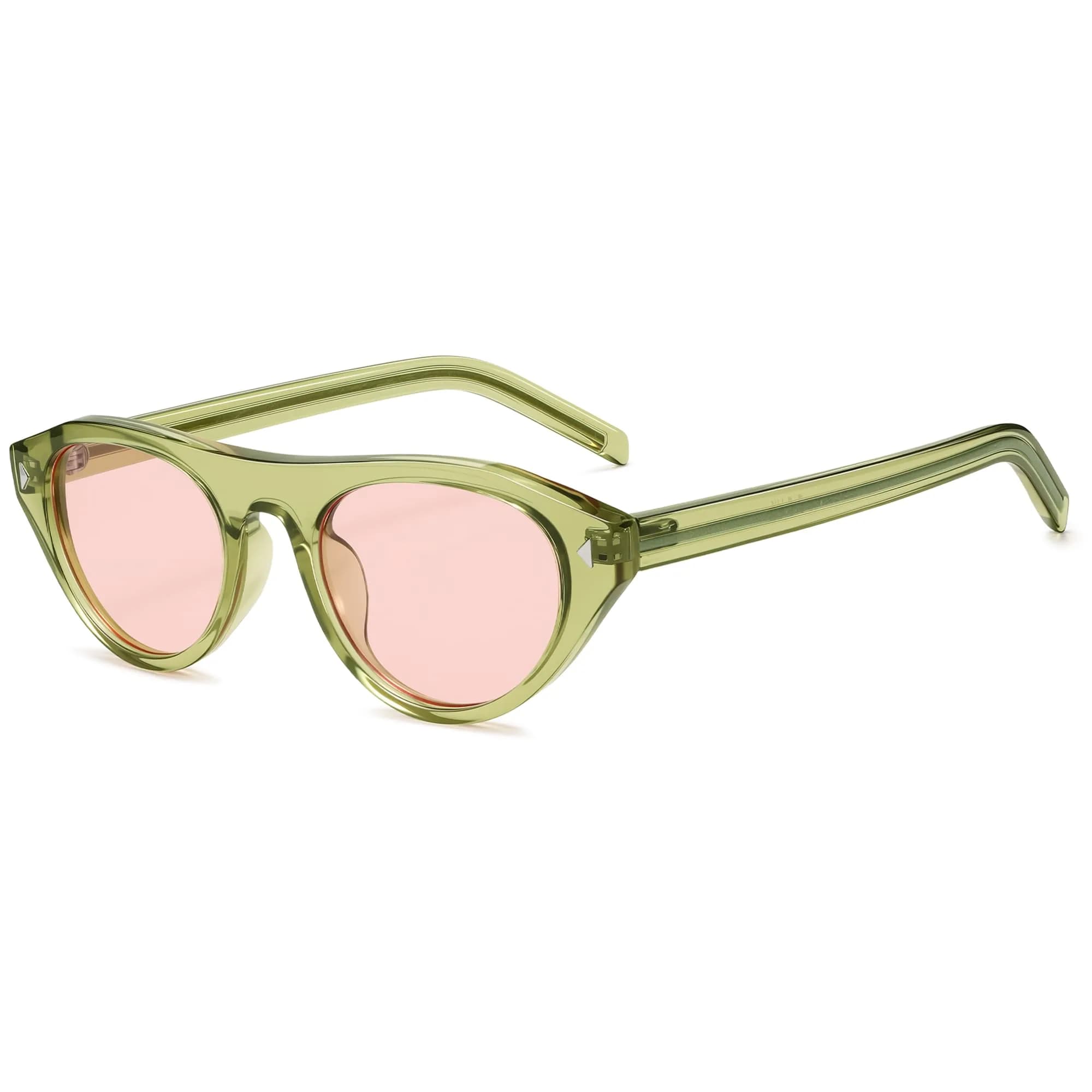 VANLINKER Retro Small Oval Cateye Sunglasses for Women Men VL9915 | UV400 Protection, Unisex Style