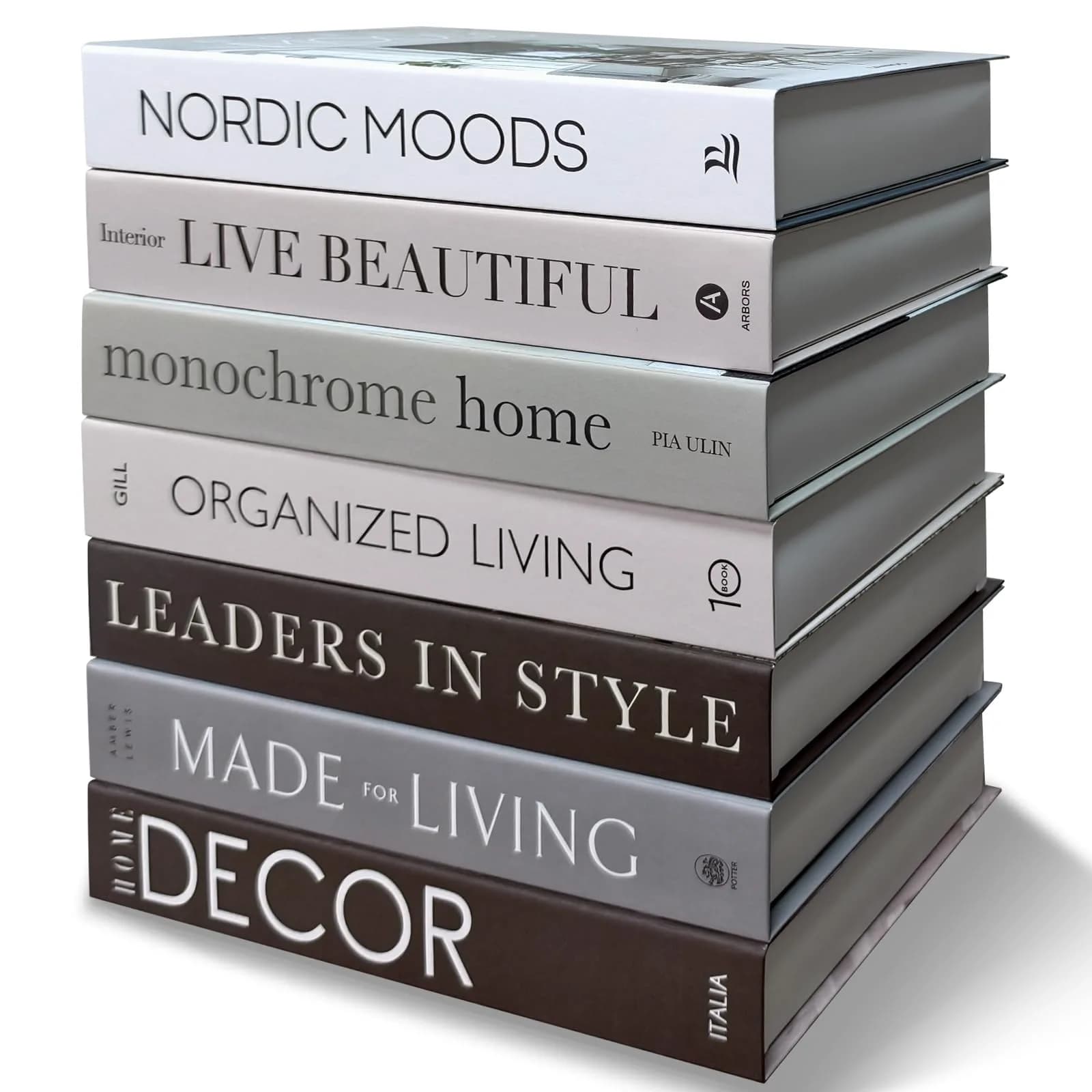 Gocelufe Decorative Books for Home Decor - 7 Pcs Fake Books for Decoration, Faux Stack for Bookshelf, Coffee Table, Designer Decor Set - main product image