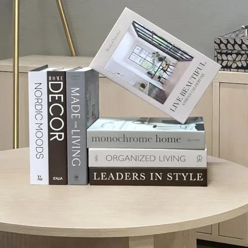 Gocelufe Decorative Books for Home Decor - 7 Pcs Fake Books for Decoration, Faux Stack for Bookshelf, Coffee Table, Designer Decor Set thumbnail 5