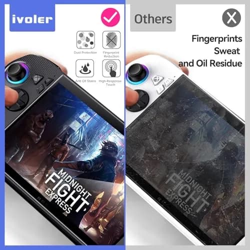 ivoler HD Clear Screen Protector for ASUS ROG Xbox Ally & Ally X 7.0'' | Tempered Glass Full Coverage, Anti-Scratch, Ultra HD thumbnail 7