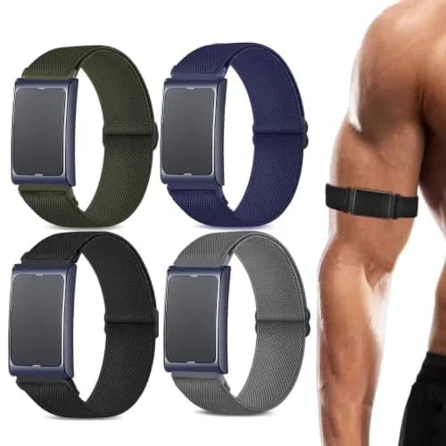 CUNUJIX 4 Pack Stretchy Watch Bands for Amazfit Helio Strap 22mm | Nylon Elastic Sport Bands thumbnail 1