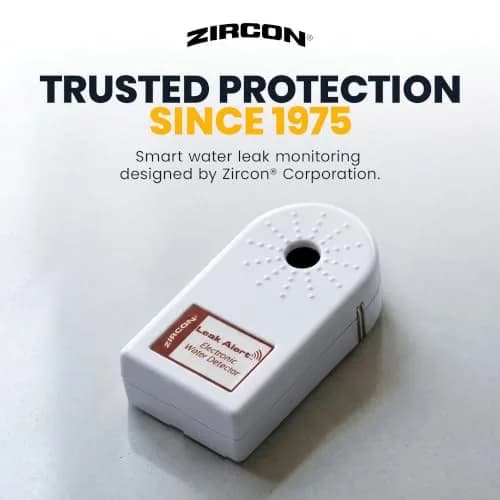 Zircon Leak Alert™ Water Leak Detector 3 Pack | Loud 90 dB Water Alarm for Home & Basement thumbnail 7