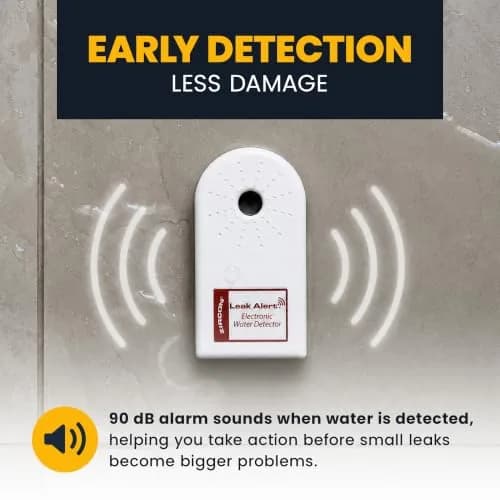 Zircon Leak Alert™ Water Leak Detector 3 Pack | Loud 90 dB Water Alarm for Home & Basement thumbnail 3
